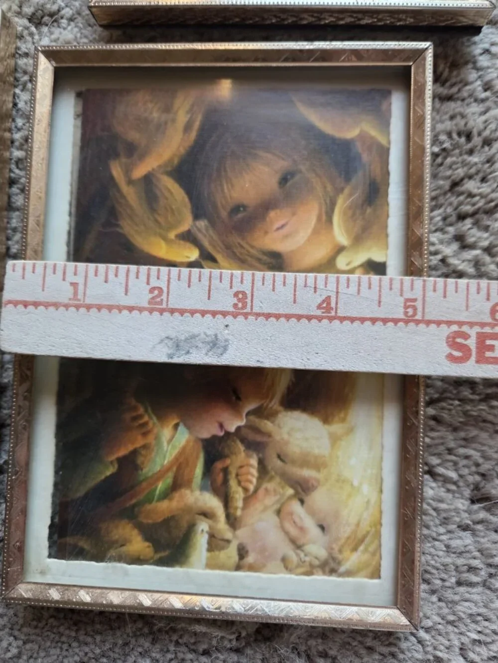 Vintage Juan Ferrandiz Framed Greeting Card Picture Collection Set 8 Mother Mary